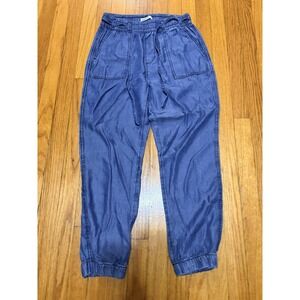 DD77 Jogger Pants 100% Lenzing Tencel Women's Size S Blue